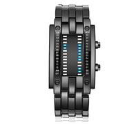 CCYLEZ Binary Blue LED Digital Watch Hommes Femmes Cclassic Fashionable Future Technology Binary Watch