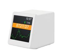 CCYLEZ Bitcoin Price Ticker 1,54 Pouces 240 X 240 Affichage en Temps Réel BTC Crypto Ticker avec WiFi 2,4 G Type C pour Le Bureau à Domicile, Le Suivi de 300 Crypto-Monnaies (White)