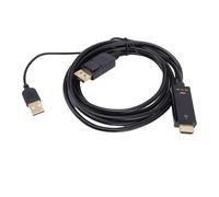 CCYLEZ Câble 4K vers DisplayPort Câble 2.0 vers Connecteur plaqué Or de 1,8 M Résolution 4K 60 Hz avec Plusieurs Couches de Blindage pour PC, Ordinateur Portable, Mon