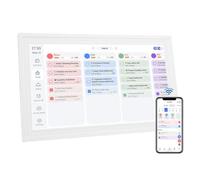 CCYLEZ Calendrier Numérique Intelligent de 15,6 Pouces, HD Tactile WiFi Digital Image Frame Family Planner, Smart Display Planner WiFi Sync avec App for Home (blanc pur)