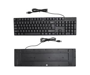 CCYLEZ Clavier Filaire USB pour Langues Minoritaires (Russe, Espagnol, Français, Anglais), 104 Touches, Câble de 1,5 M, Conception Ergonomique, Performances Stables, Plug and Play pour