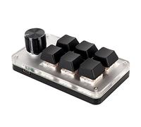 CCYLEZ Clavier Macro Interrupteur Rouge Clavier Macro à Une Main Plug and Play pour Améliorer l'efficacité du Travail sur PC (6 Touches avec 1 Bouton)