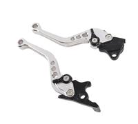 CCYLEZ CNC Aluminum Motorcycle Brake Lever Handle (Silver White) | Construction en aluminium durable, ajustement précis pour GY6 et CG125, apparence de moto améliorée