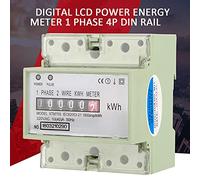 CCYLEZ Compteur D'énergie électrique monophasé, Largeur de 6 Pôles | Installation sur rail DIN, borne de sortie d\'impulsion d\'énergie, indication de polarité, profondeur 35 mm
