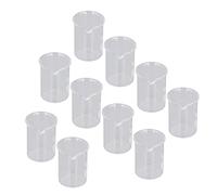 CCYLEZ Ensemble de Béchers en Verre, 10 Pièces, Tasses à Mesurer Durables en Verre Borosilicate pour Expériences Scientifiques, capacité de 25mL