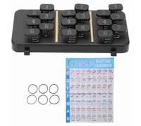 CCYLEZ Ensemble D'outils de Changeur D'Accords de Guitare pour Débutants, Parfait pour un Apprentissage Facile avec 110 Accords, Plastique Noir, 1 unité