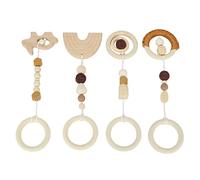 CCYLEZ Jouets Suspendus en Bois, Légers et Sûrs pour Bébés (Brown) | Idéal pour une utilisation en intérieur, Fabriqué en bois de hêtre biologique, Stimulant de développement coloré, Portable