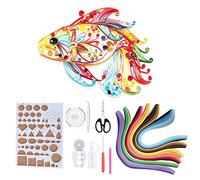 CCYLEZ Kit de Loisirs Créatifs Quilling DIY, 600 Bandes de Papier, 8