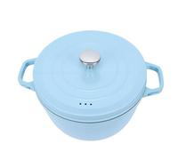 CCYLEZ Marmite en Fonte émaillée avec Couvercle, Four Hollandais Antiadhésif à Double Poignée pour Plaques de Cuisson à Induction au Gaz, Ustensiles de Cuisine à Cuisson Lente Allant au Four