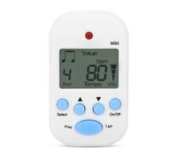CCYLEZ Mini Métronome Numérique M50, Outil de Tempo Professionnel pour Musiciens, Facile à Utiliser, Taille Compacte 5,5 X 3,2 X 3, Cm, Noir (WHITE)