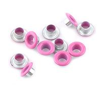 CCYLEZ Oeillets de Scrapbooking en Métal Durable de 5mm, pour la Fabrication de Cartes, Artisanat du Cuir, Bleu foncé, Jaune, Orange, Fuchsia, 100 Ensembles (Rouge-violet)