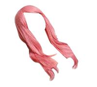 CCYLEZ Perruque Synthétique Ondulée Longue et Bou Couleur Vive, élégante, Résistante à la Chaleur pour Fête D'halloween (Rose)