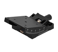 CCYLEZ Plate-forme Manuelle de Goniomètre à Scène Linéaire avec Vis sans Fin de pour équipement Optique, Alliage D'aluminium Noir 60x60mm