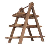 CCYLEZ Plateau de Service en Bois à 3 Niveaux avec Une Belle Texture et Une Forte capacité pour L'organisation de la Cuisine en Bois Massif 4 Pièces