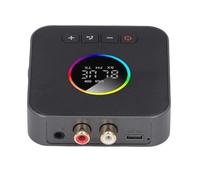 CCYLEZ Récepteur émetteur Bluetooth6.0, Adaptateur Stéréo sans Fil 3 en 1 avec Affichage Numérique et Sortie AUX 3,5 Mm, Adaptateur Stéréo émetteur FM