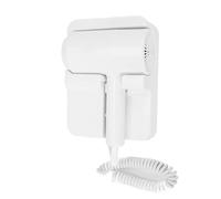 CCYLEZ Sèche-cheveux 1300 W pour Hôtel, Sèche-cheveux Mural à Séchage Rapide avec Moteur sans Balais de 20 000 Tr/min et Réduction du Bruit, 2 Réglages de Température avec Cordon en (Prise UE 220V)