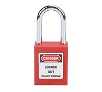 CCYLEZ Serrure de Verrouillage Résistante à la Corrosion, Cadenas de sécurité D'ingénierie pour L'arrêt et la Gestion D'entreprise, Acier de 38 Mm avec étiquette Inscriptible