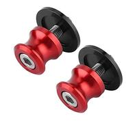 CCYLEZ Support de Curseur de Bobine de Bras Oscillant CNC de 8mm, Bobines de Support Arrière en Aluminium Durable pour Moto Noir 2 Pièces (rouge)