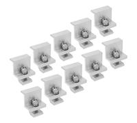 CCYLEZ Support Solaire en Aluminium Z, Paquet de 10 | Bloc de Pression sur les Pinces de Mise à la Terre PV pour extrémité de Rail (35mm)