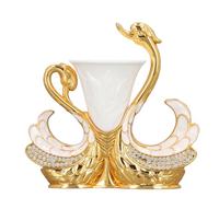 CCYLEZ Swan Shape Dinnerware Set with 6 Spoons (Doré)