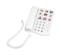 CCYLEZ Téléphone Fixe à Gros Boutons pour Personnes âgées, Téléphone Fixe Filaire à Volume Fort amplifié avec Alerte Clignotante LED, de Bureau pour Parents âgés,