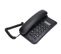 CCYLEZ Téléphones de Bureau, Téléphone Filaire, Téléphone Fixe, Téléphone d'affaires, Numérotation Mains Libres et Identification de L'appelant, Conception de Boutons pour Hôtel, Maison,(Le Noir)