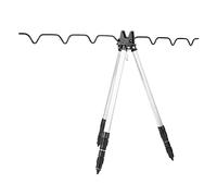 CCYLEZ Trépied de Canne à Pêche avec Alliage D'aluminium Durable pour Support de Pêche en Mer-Conception Triangulaire Télescopique 124cm