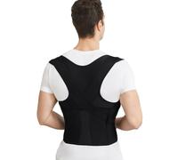 CCYOJinChen Correcteur de posture pour femmes et hommes, attelle de dos entièrement réglable, confortable et respirant, offre un soulagement de la douleur au cou, aux épaules (noir, XL)