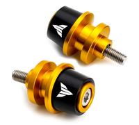 CCYYMOWOK Paire de M6 Diabolos Moto Accessoires pour MT01 MT03 MT09 MT10 MT25 MT 01 03 09 10 TRACER 900 700 GT TRACER9 TRACER7 Curseurs de Bras Oscillant Support Montage (Or)