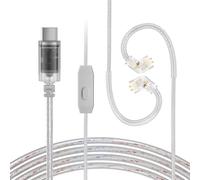 CCZ C03 Câble USB-C IEM avec microphone 4N plaqué argent OFC QDC Pin DAC Chip 120 cm Câble de moniteur intra-auriculaire pour KZ ZSN PRO X, ZS10 PRO, ZS10 PRO X, ZS12 PRO X, EDX PRO, Castor, KBEAR