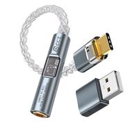 CCZ CM01 Adaptateur audio USB C vers prise jack 3,5 mm Amplificateur MAX97220 Puce de décodage Conexant CX31993 Adaptateur casque Aux vers USB C avec câble plaqué argent pour i-Phone 15/Pro/Sa-m-sung