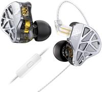 Ccz Mc04 1Dd 1Ba Iem Écouteurs Intra-Auriculaires Casque Avec Microphone, Écouteurs Équilibrés À Trois Fréquences Avec Fil, Câble Ofc Plaqué Argent Durable Dans L'Oreille[FIL6160642]