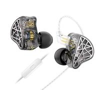 CCZ NC02 Écouteurs filaires IEM légers haute performance avec microphone, pilote dynamique magnétique de 10 mm avec câble amovible, moniteur intra-auriculaire isolé