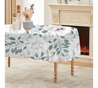 CCZM Feuille Verte Nappe Ovale 160x200 cm Feuillage Minimaliste, Nappe de Table Motif Botanique Aquarelle en Polyester, Nappe en Tissu Imperméable et Anti-Tache - G-4