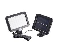 CCZRD Applique Solaire avec Capteur De Mouvement PIR COB 56/100/120 Applique Murale LED Projecteur Étanche Projecteur De Rue d'urgence 5M Câble(56LEDs LED Type)