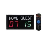 CCZRD Horloge De Score Tennis Télécommandée for Tableau Bord Numérique Électronique Portable Facile Lire L'intérieur comme L'extérieur(Black Remote Control)