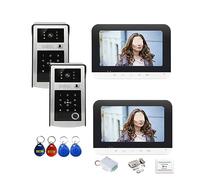 CCZRD Interphone IP WiFi Sonnette Vidéo Intelligente Empreinte Digitale Et Mot De Passe RFID Déverrouiller L'accès À La Porte Système Visiophone Gamme D'environnements Domestiques(D Kits)