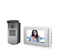 CCZRD Kit De Sonnette Vidéo 7", Interphone avec Serrure Électrique, Alimentation, Porte D'entrée Et Porte-clés D'identification for Maison Villa Gamme D'environnements Domestiques