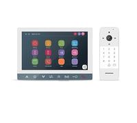 CCZRD Système D'interphone Vidéo 1080P sans Fil WiFi Visiophone for Sonnette À Domicile avec Détection De Mouvement Déverrouillage RFID Gamme D'environnements Domestiques(H-Z6-P221W-M710WA-B)