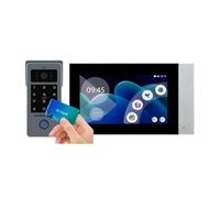 CCZRD Système D'interphone Vidéo À 2 Fils an, Écran LCD IPS 7 Pouces, Déverrouillage RFID, Vision Nocturne 1080p, Sonnette Domestique, Wi-FI, Villa Intelligente Gamme D'environnements Domestiques