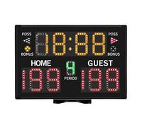 CCZRD Tableau De Bord Électronique Basket-Ball, Numérique Portable avec Télécommande for Multisports Intérieur Extérieur Facile Lire L'intérieur comme L'extérieur