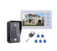 CCZRD Visiophone avec Écran De 7 Pouces, Sonnette D'interphone Mot Passe RFID, Caméra Ligne TV 1000, Système Contrôle D'accès À Distance sans Fil Gamme D'environnements Domestiques(SY816WMJK11)