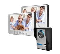 CCZRD Visiophone Filaire 7 Pouces, Interphone Vidéo, Sonnette, Système D'interphone for Maison Et Appartement, Caméra De Porte IR Gamme D'environnements Domestiques(B KIT)