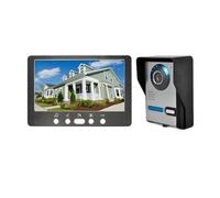 CCZRD Visiophone Filaire 7 Pouces, Interphone Vidéo, Sonnette, Système D'interphone for Maison Et Appartement, Caméra De Porte IR Gamme D'environnements Domestiques(F KIT)