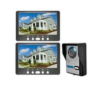 CCZRD Visiophone Filaire 7 Pouces, Interphone Vidéo, Sonnette, Système D'interphone for Maison Et Appartement, Caméra De Porte IR Gamme D'environnements Domestiques(E KIT)