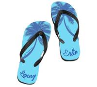 CCZUIML Tongs Personnalisées, Claquettes de Plage d'été Personnalisées avec Logo Photo, Unisexe Dames Hommes pour Cadeau de Plage