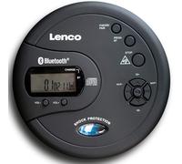 Cd-300 - Lecteur Cd Portable Walkman - Bluetooth - Fonction Mp3 - Antichoc - 2 Batteries 2000 Mah - Casque - Câble De Charge Micro Usb - Noir
