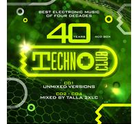 CD 40 Years Techno Club Talla 2XLC 4 CDs Coffret 2025 Trance Techno