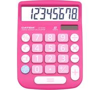 CD-8185 Calculatrice de Style Bureau et Maison Écran LCD à 8 Chiffres Convient pour Bureau et Utilisation en déplacement Rose