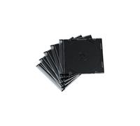 Hama Boîtier slim pour CD et Blu-ray – ultra mince, feuille de couverture – Lot 20 Noir/Transparent